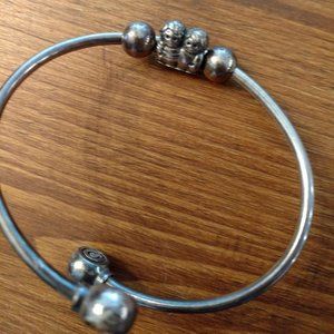 Sterling Silver  Charm Bracelet with 2 boys charm
